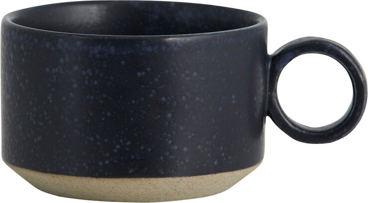 Nordal GRAINY tea cup w. handle, dark blue