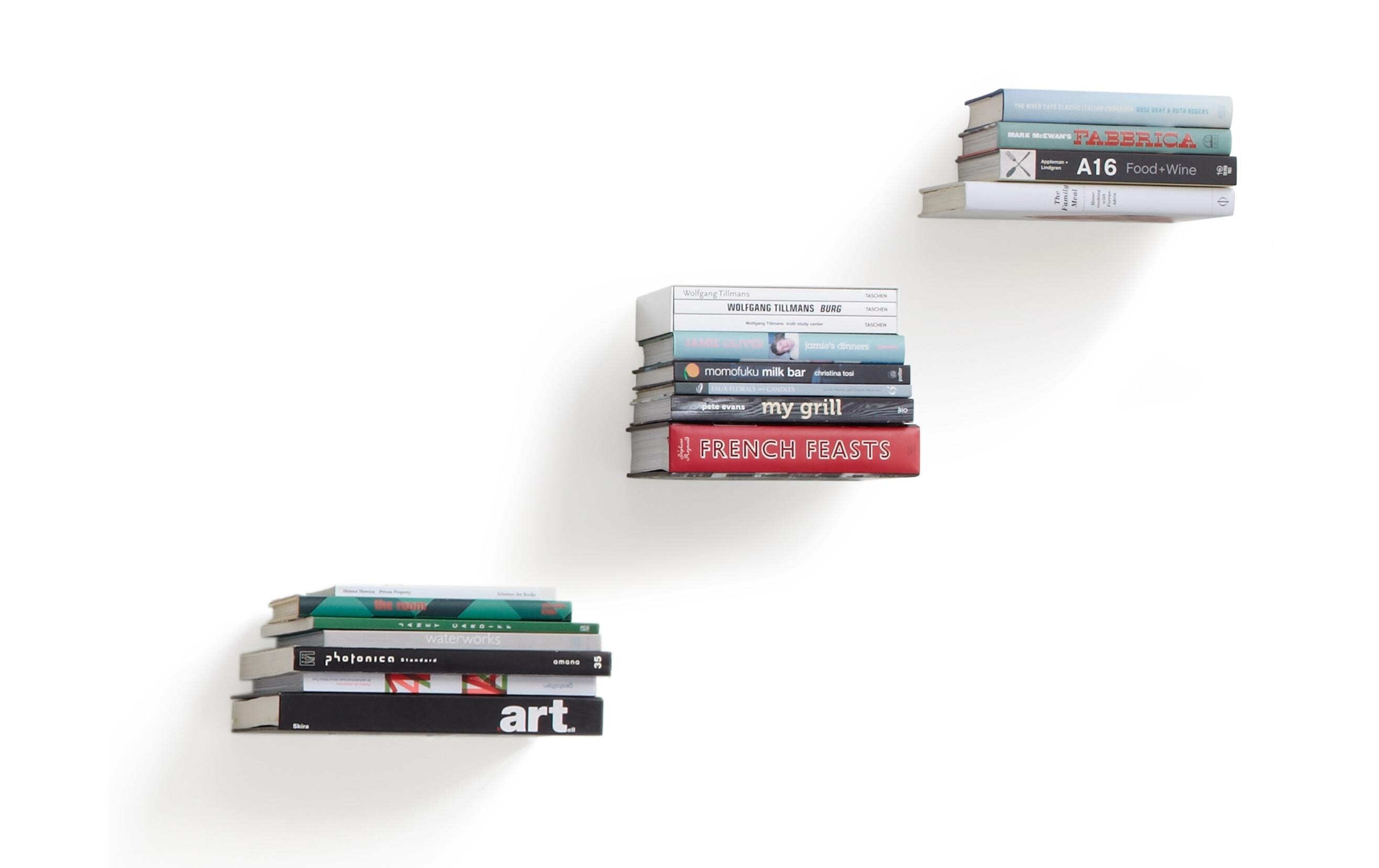Wandregal Conceal 3er Set, SilberBücherregal-Set