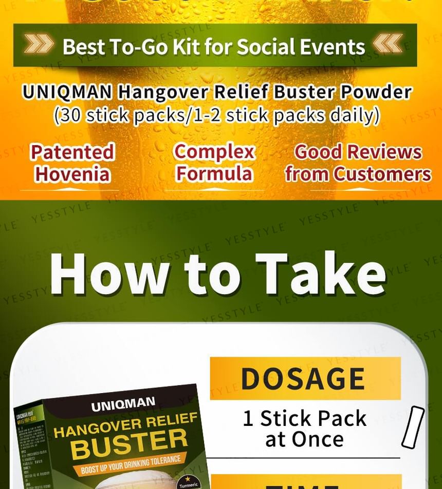 BHK's - Uniqman Hangover Relief Buster Poeder