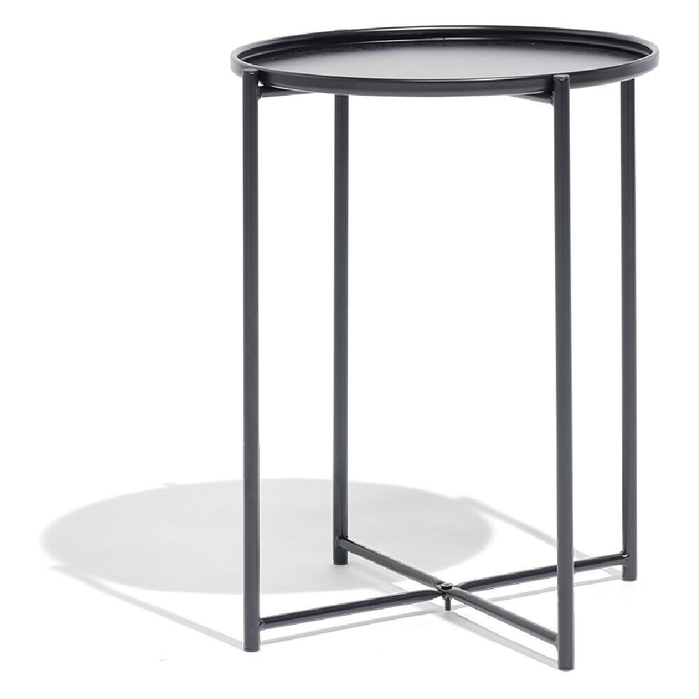 Bout de canapé Maddy métal noir Ø41xH49cm