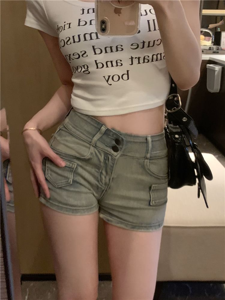 Soswift - Mid Rise Denim Hotpants
