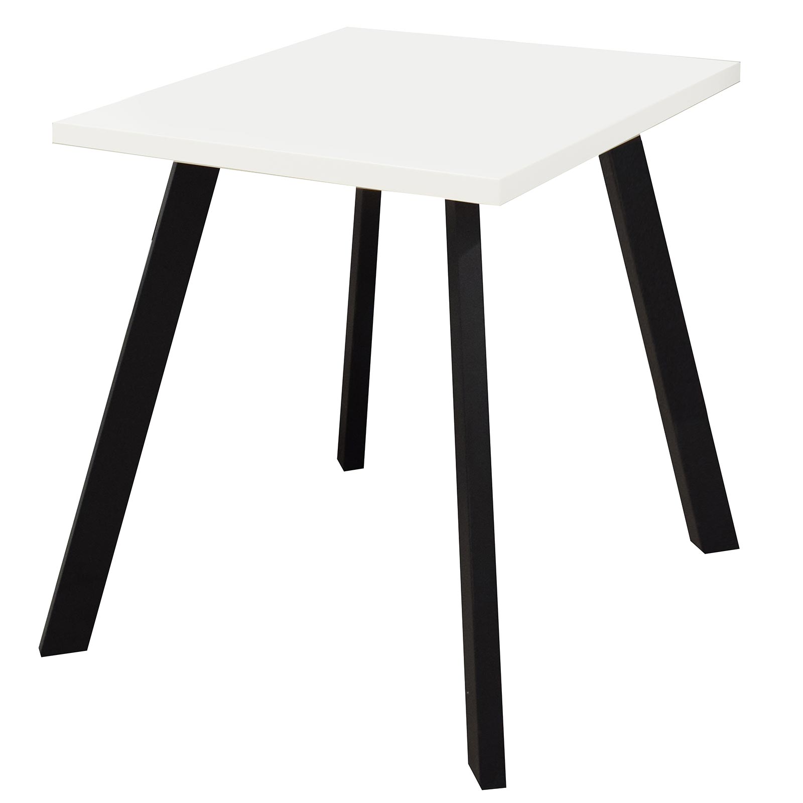 Bistrotisch - weiß matt-schwarz matt - 70 cm