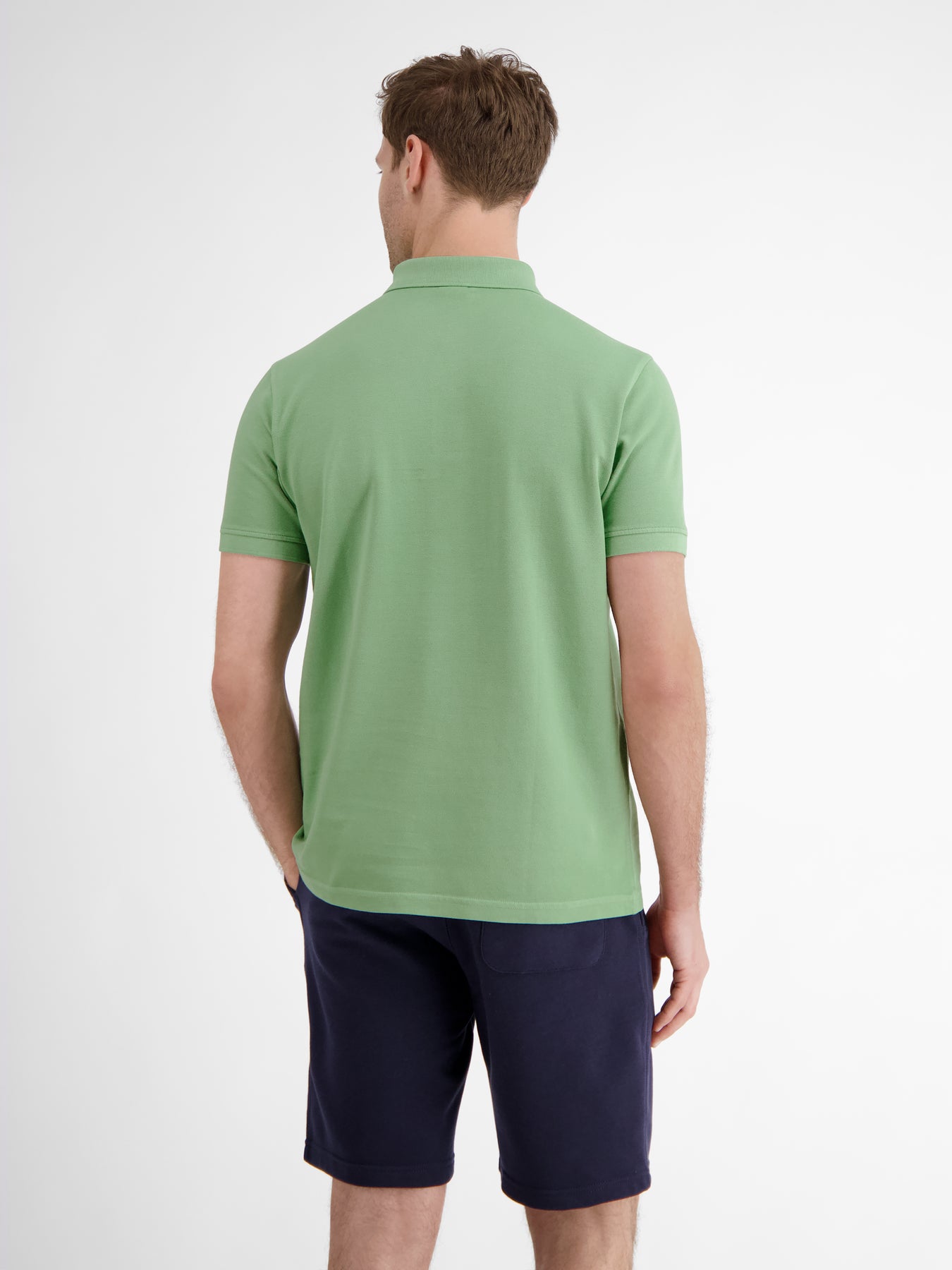 Herren Poloshirt in gewaschener Optik