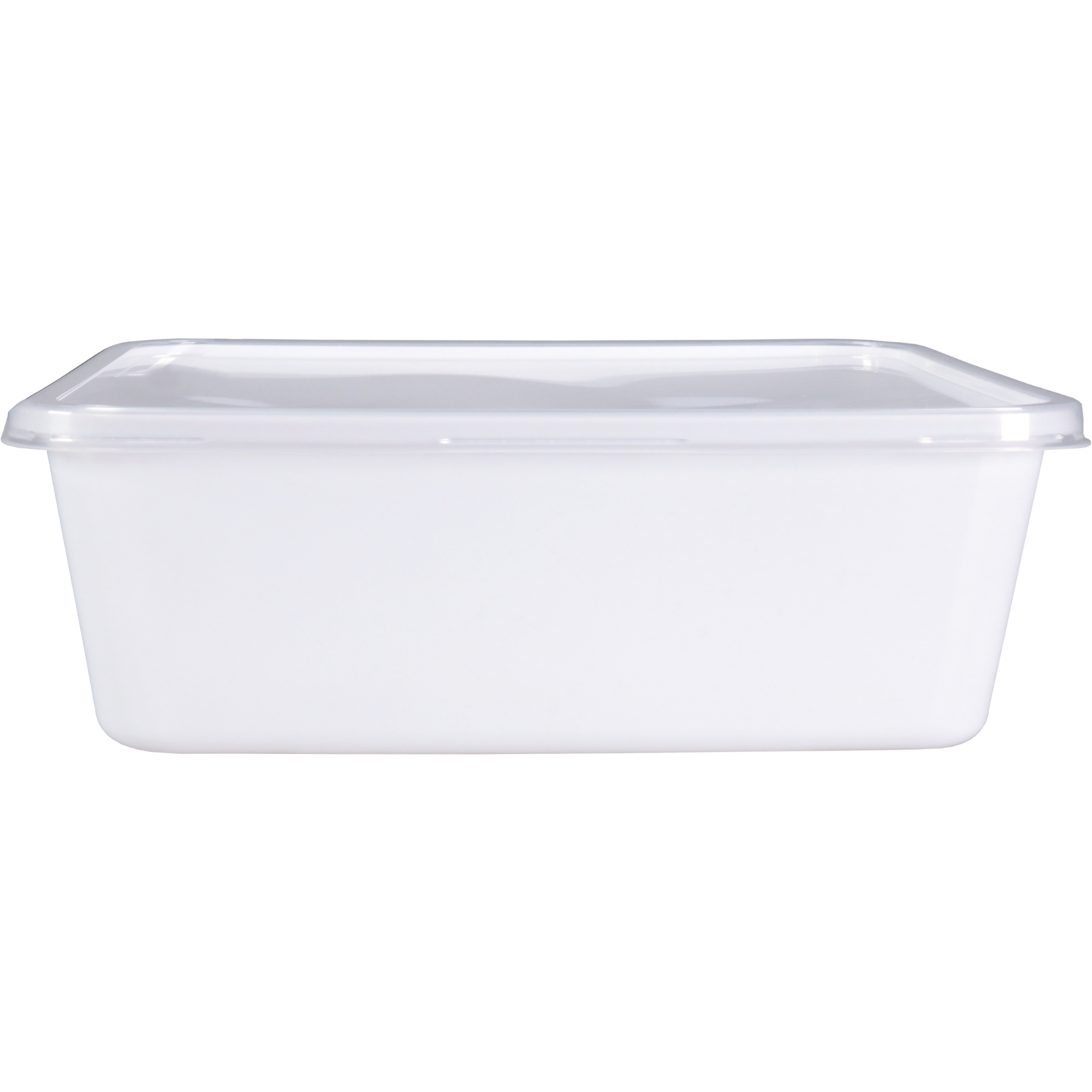 Bak, PP, 1000ml, incl. deksel, 183x135x63mm, wit/transparant