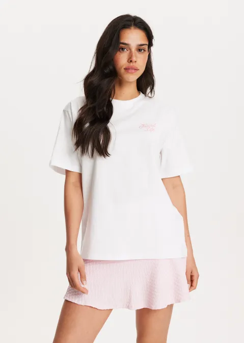 T-shirt met print island life wit (WIT)