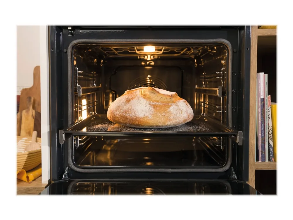 Gorenje Essential BOS6737E13BG - Ovn - med dampfunktion - til indbygning - niche - bredde: 56 cm - dybde: 55 cm - højde: 59 cm - med selv-rengøring - Klasse A - sort