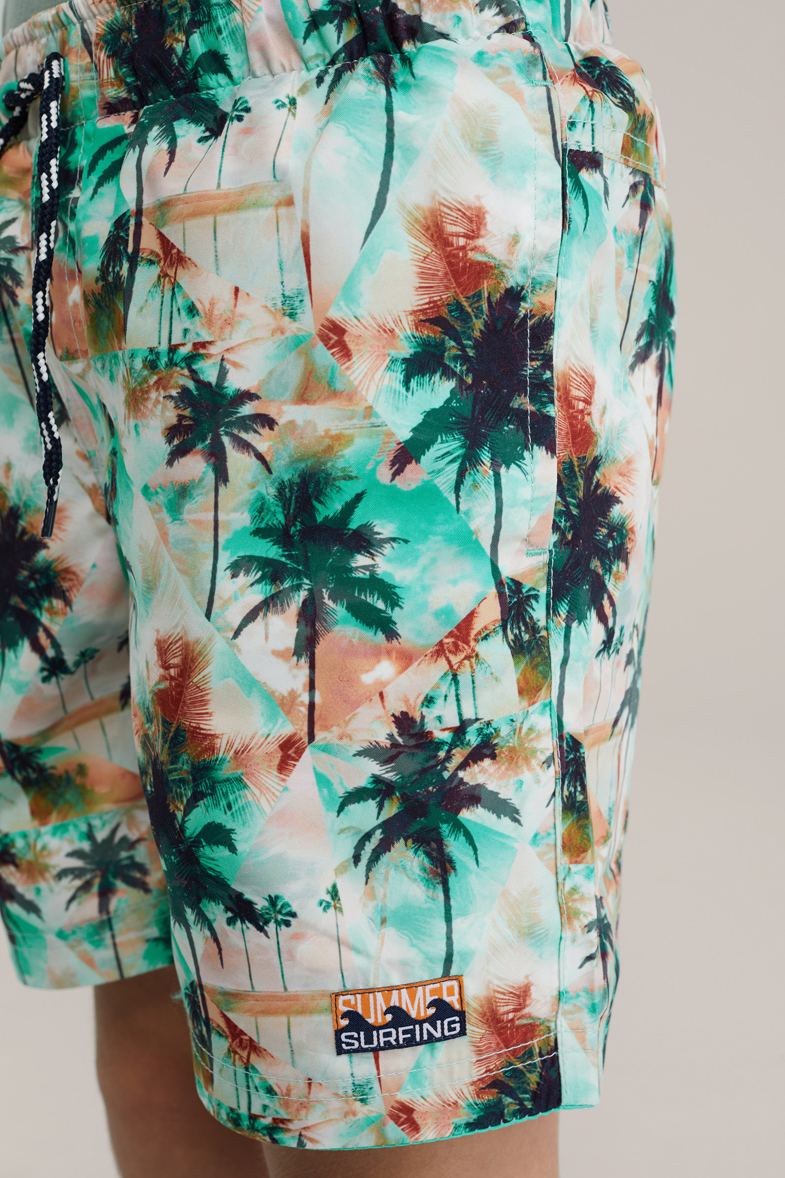 Jongens zwemshort met dessin WE Fashion Zeegroen