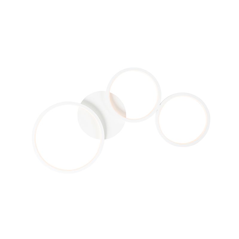 Design plafondlamp wit incl. LED 3-staps dimbaar 3-lichts - Pande