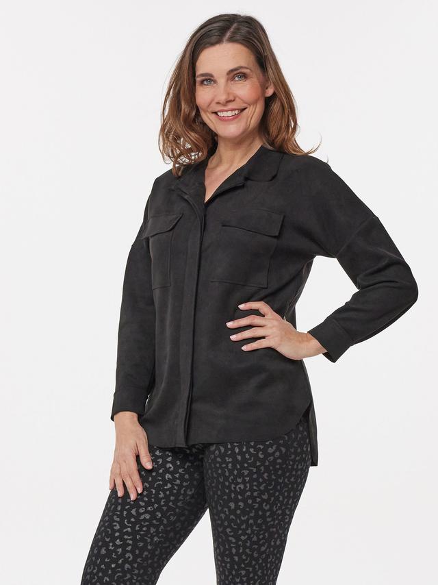 Hemdjacke Velourslederoptik