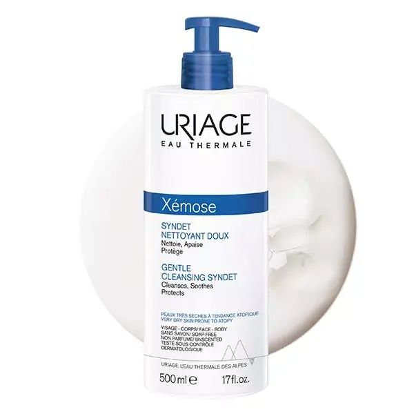 Uriage Xémose Syndet Gel de Limpeza Suave para Pele Seca e Atópica 500ml