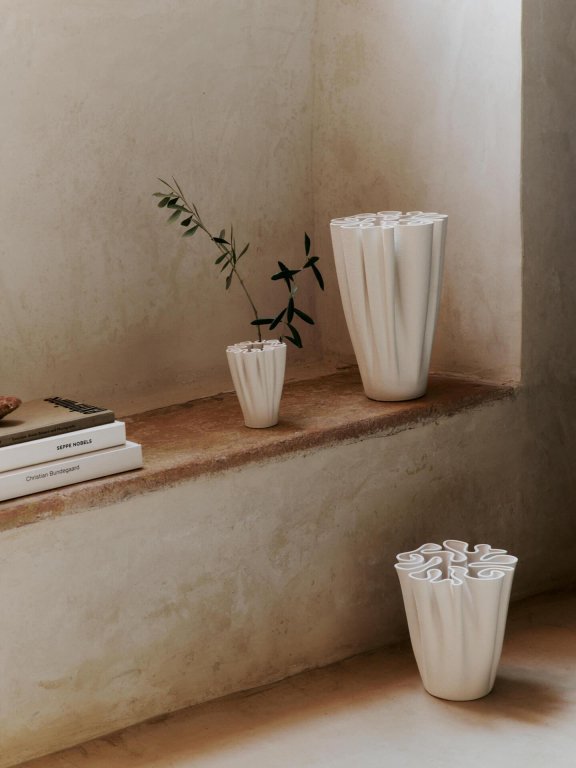 Ferm Living Dedali vaas H18 Off-White