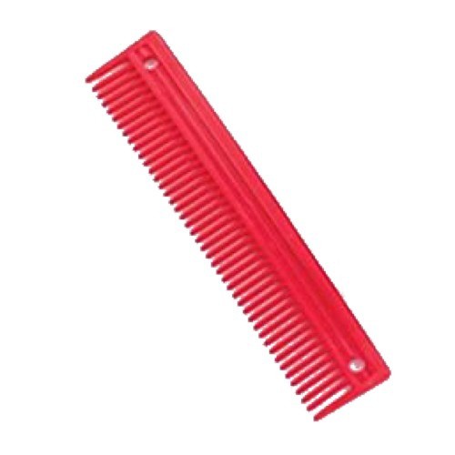 Pente de plástico Lincoln para cavalos, vermelho