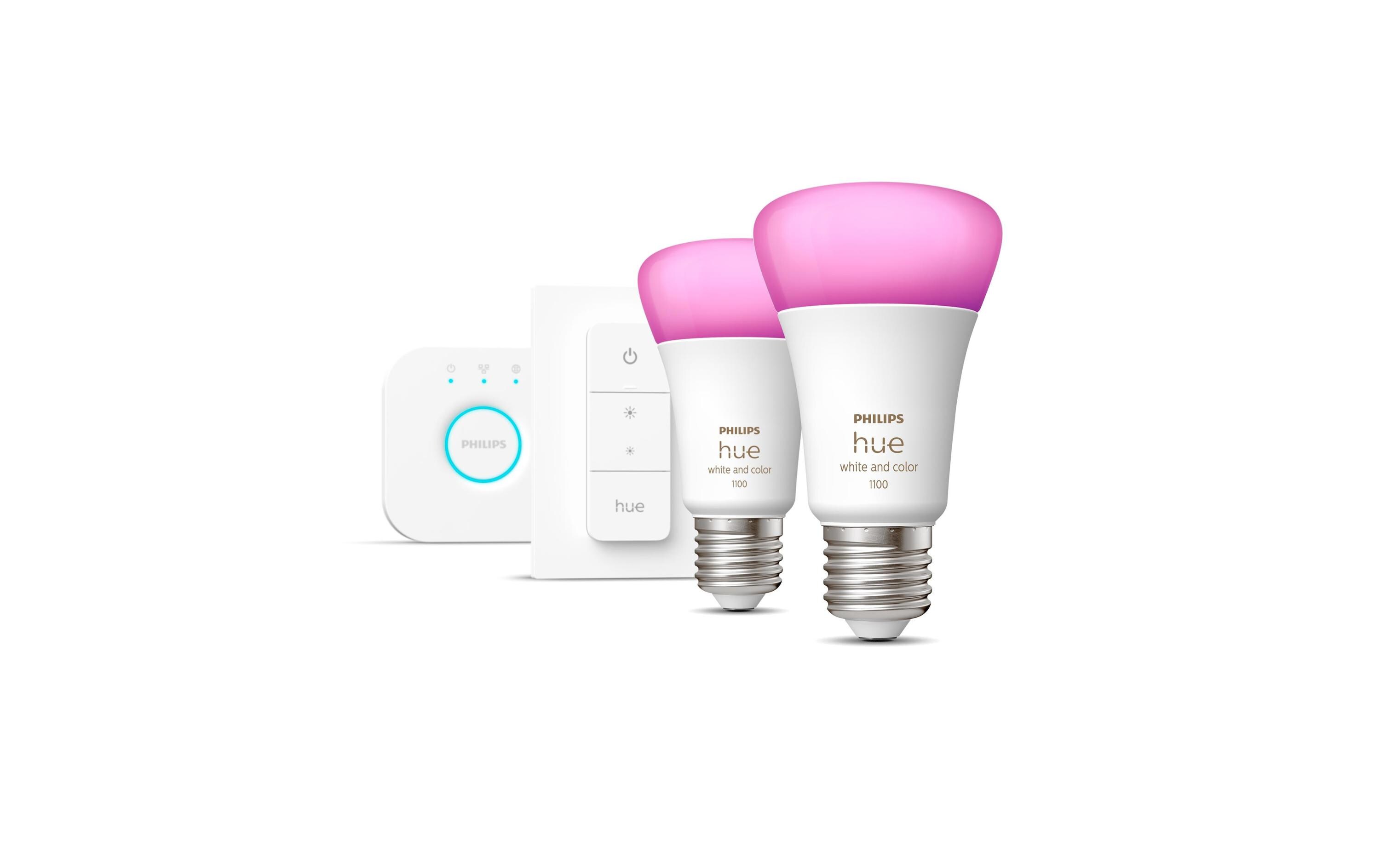 Starterset White & Color Ambiance, 2x E27, DimmerSwitch<br>Starterset
