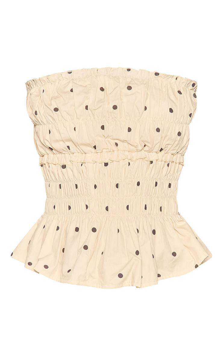 Jaune Bandeau Froncé À Pois