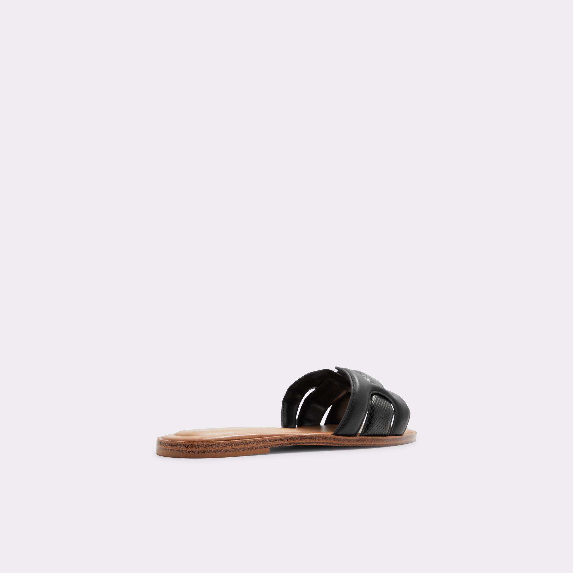 Elenaa Black Women Flat Sandals