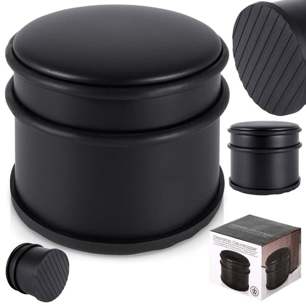 Dørstopper stål sort 9 cm