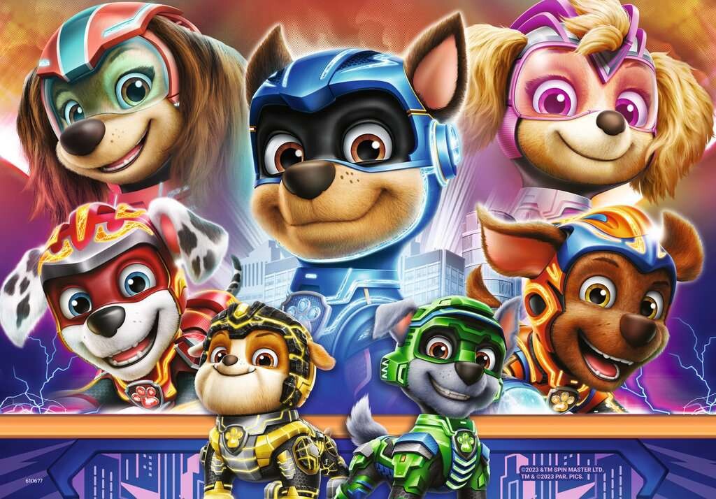 Paw Patrol Puslespil - Mighty Movie - 2X12 Brikker - Ravensburger