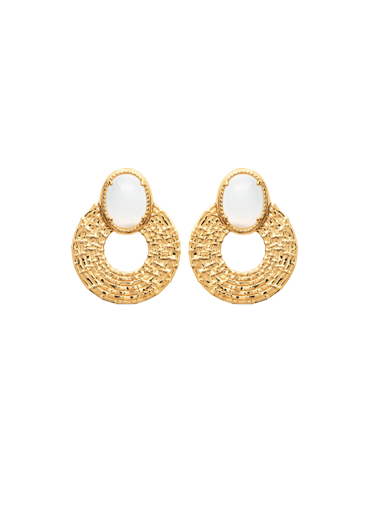 Boucles oreilles pierre de lune