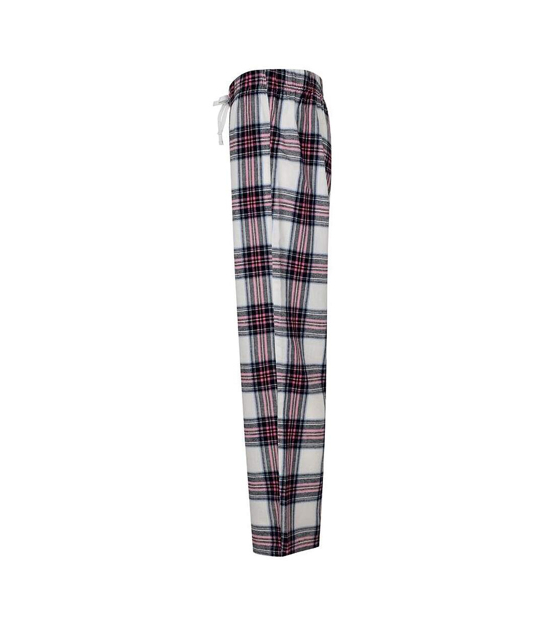 Skinnifit Pantalon de pyjama Tartan - femme (blanc/rose) - UTRW6025
