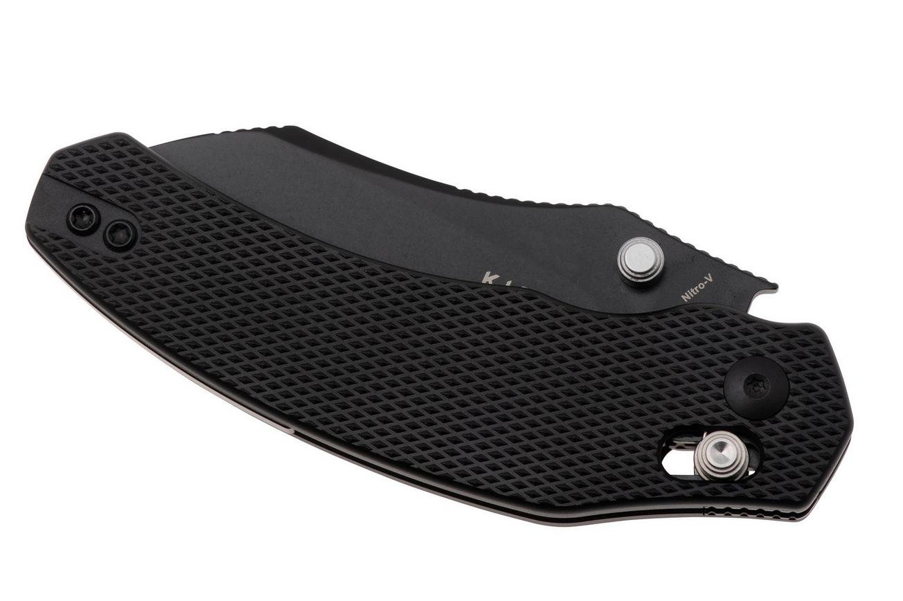 Kizer Vanguard Bulldog V3672A1 PVD Nitro-V, Black Aluminium zakmes, O.SHO design