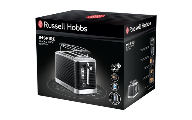 RUSSELL HOBBS Toaster »Inspire 24371-56 Schwarz« 2 kurze Schlitze für 2 Scheiben 1050 W