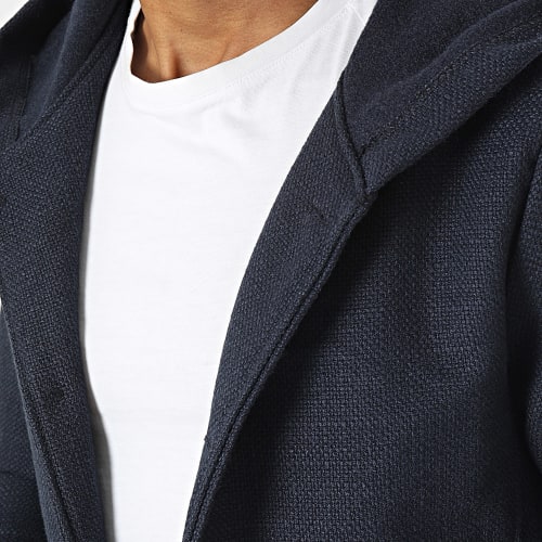 Manteau Capuche Bleu Marine