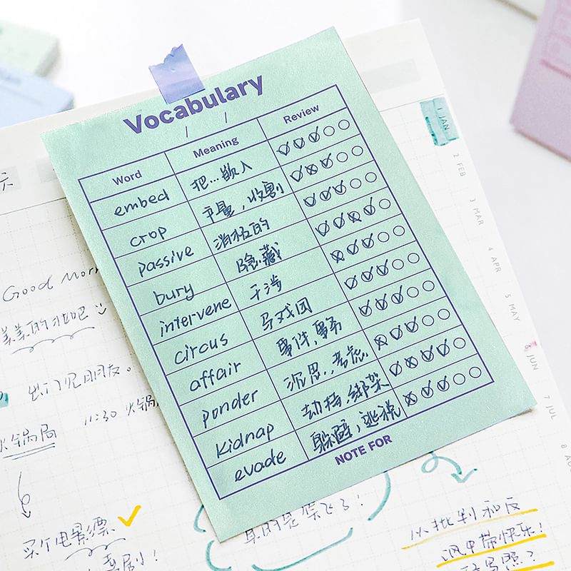 Jun's Journal - Planner Print Memo Pad (Diverse ontwerpen) / Set