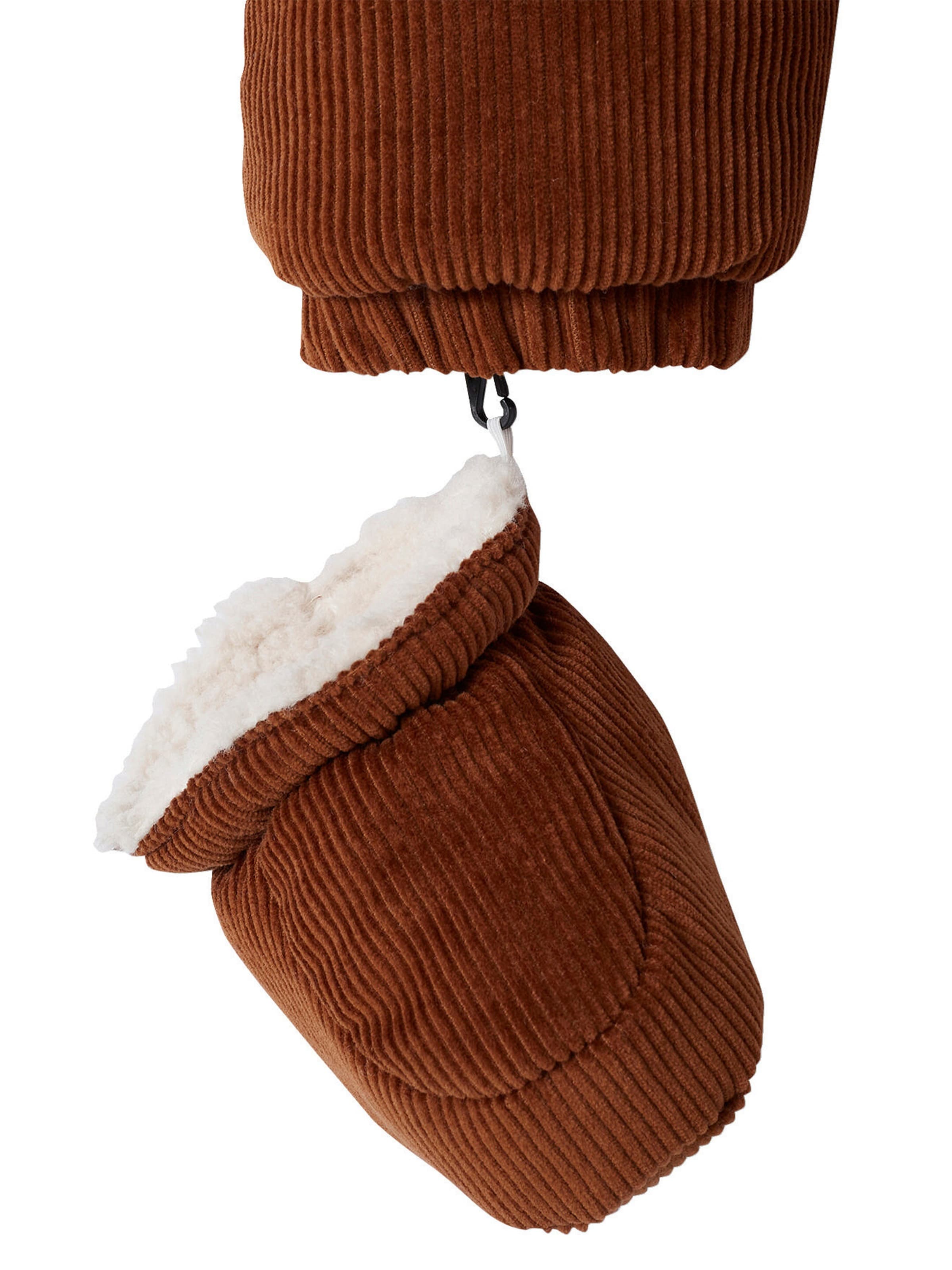 Vertbaudet Warmer Baby Winter-Overall aus Cord, Wattierung Recycling-Polyester beige