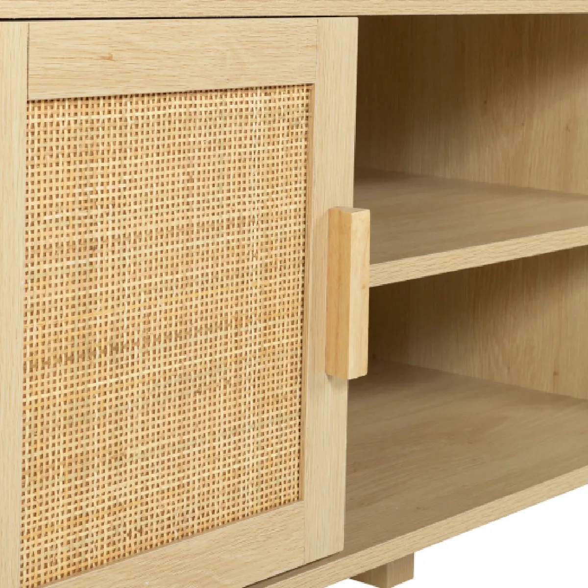 Idmarket market Meuble TV ELIN - Cannage naturel, 115 cm