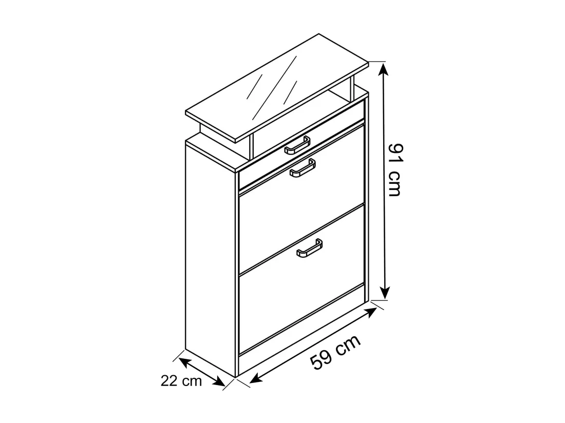 Armoire à chaussures en bois Basculeur de chaussures Sipos M
