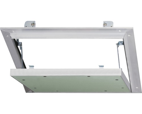 Alumatisch toegangspaneel met 12,5 mm gipsplaatinzetstuk en veiligheidspal, 1000 mm x 1000 mm