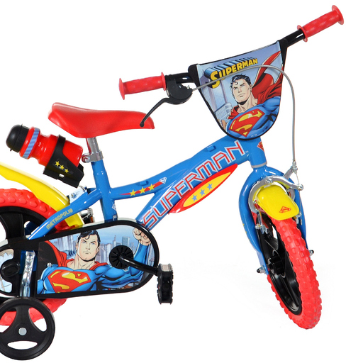 Bicicleta infantil Superman de 30 cm (12 polegadas) para crianças de 3 a 5 anos.