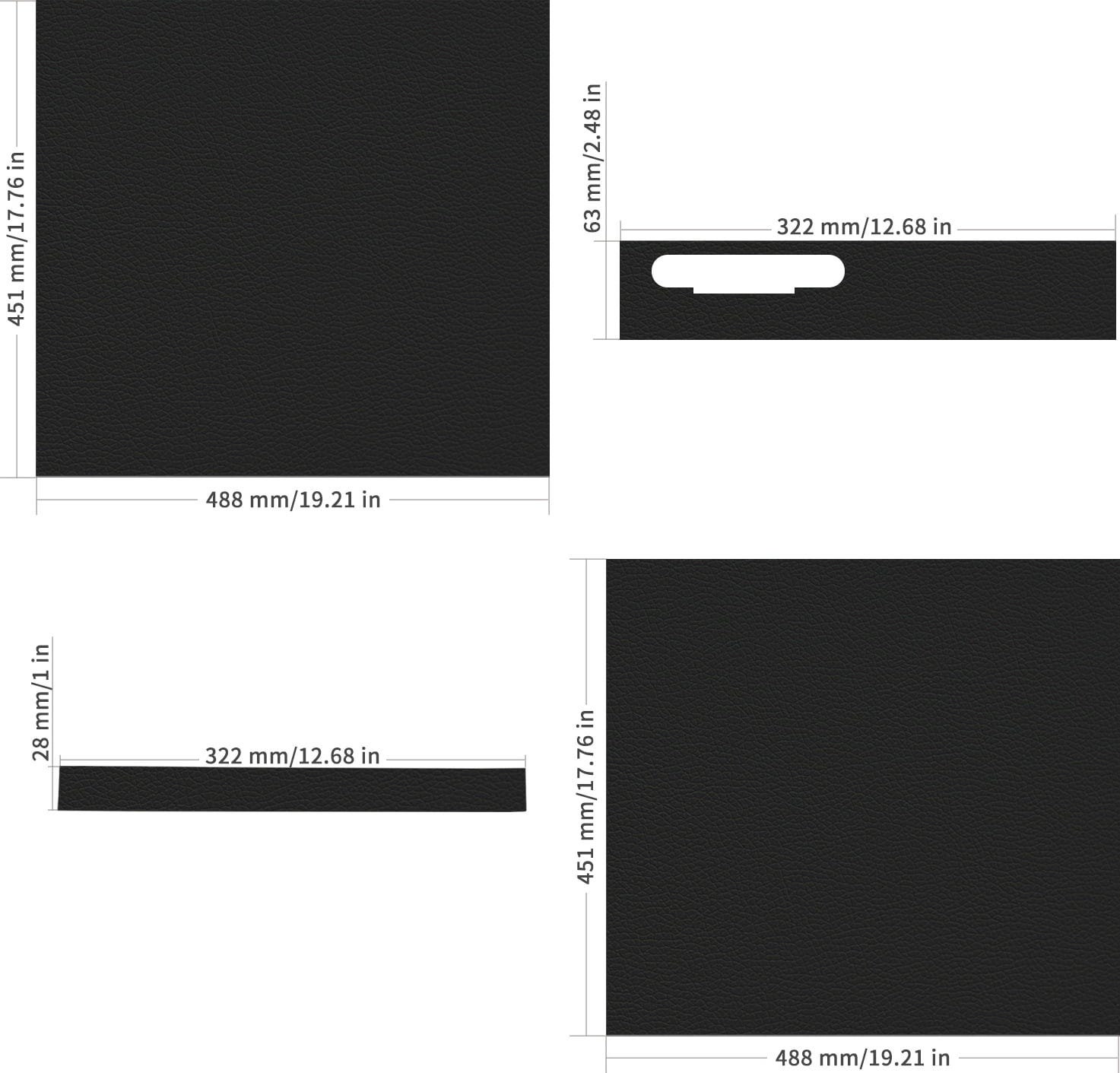 BIQU  Panda Fur Kunstleder Schutzfolie für Bambu Lab X1C, Black    Schützende Hülle aus hochwertigem Leder