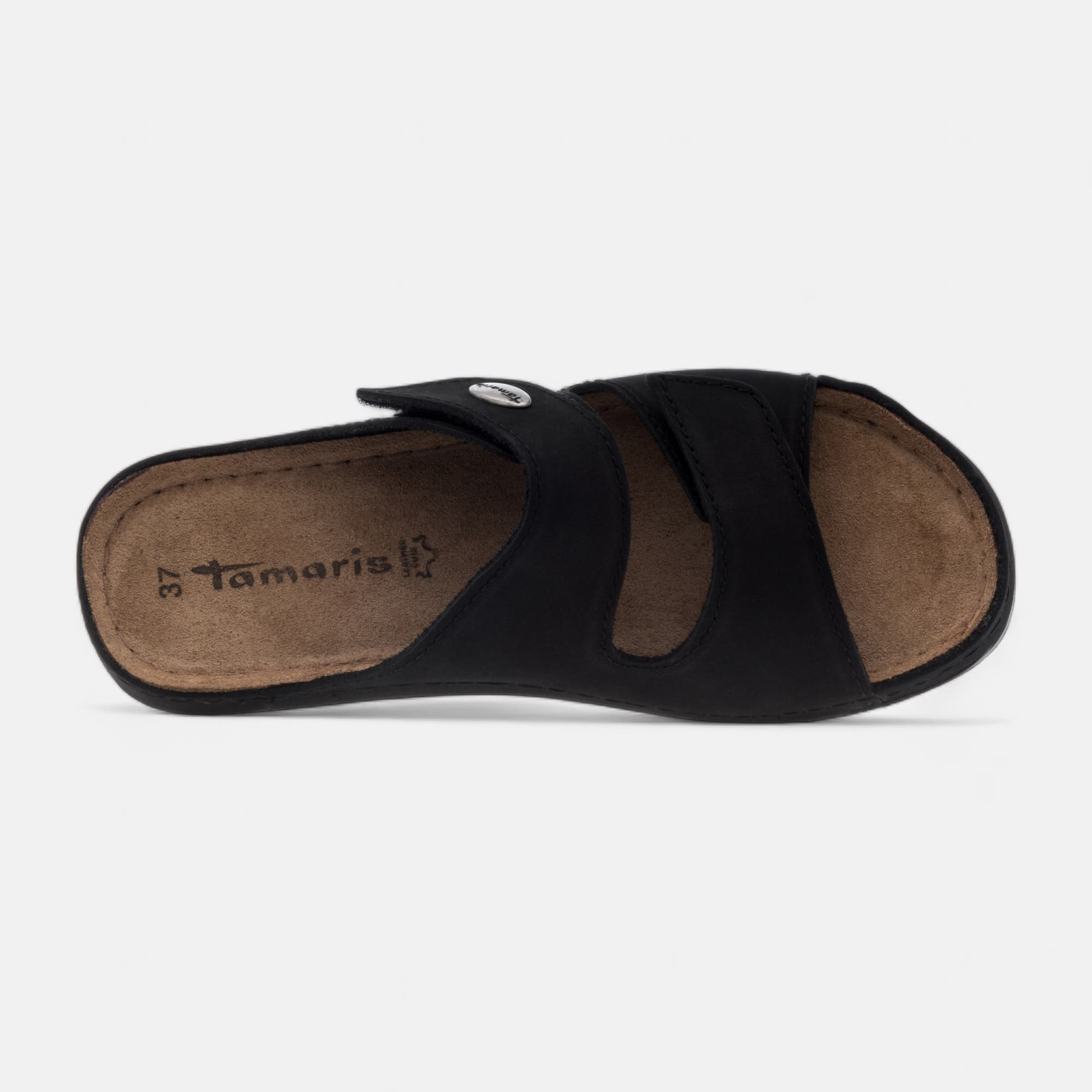 Chaussures confort paramédical Femme en cuir noir