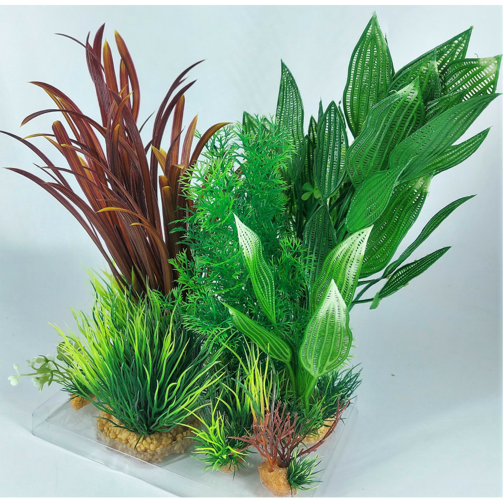 Déco plantkit idro n°2. Plantes artificielles. 6 pieces. h 27 cm. Décorat