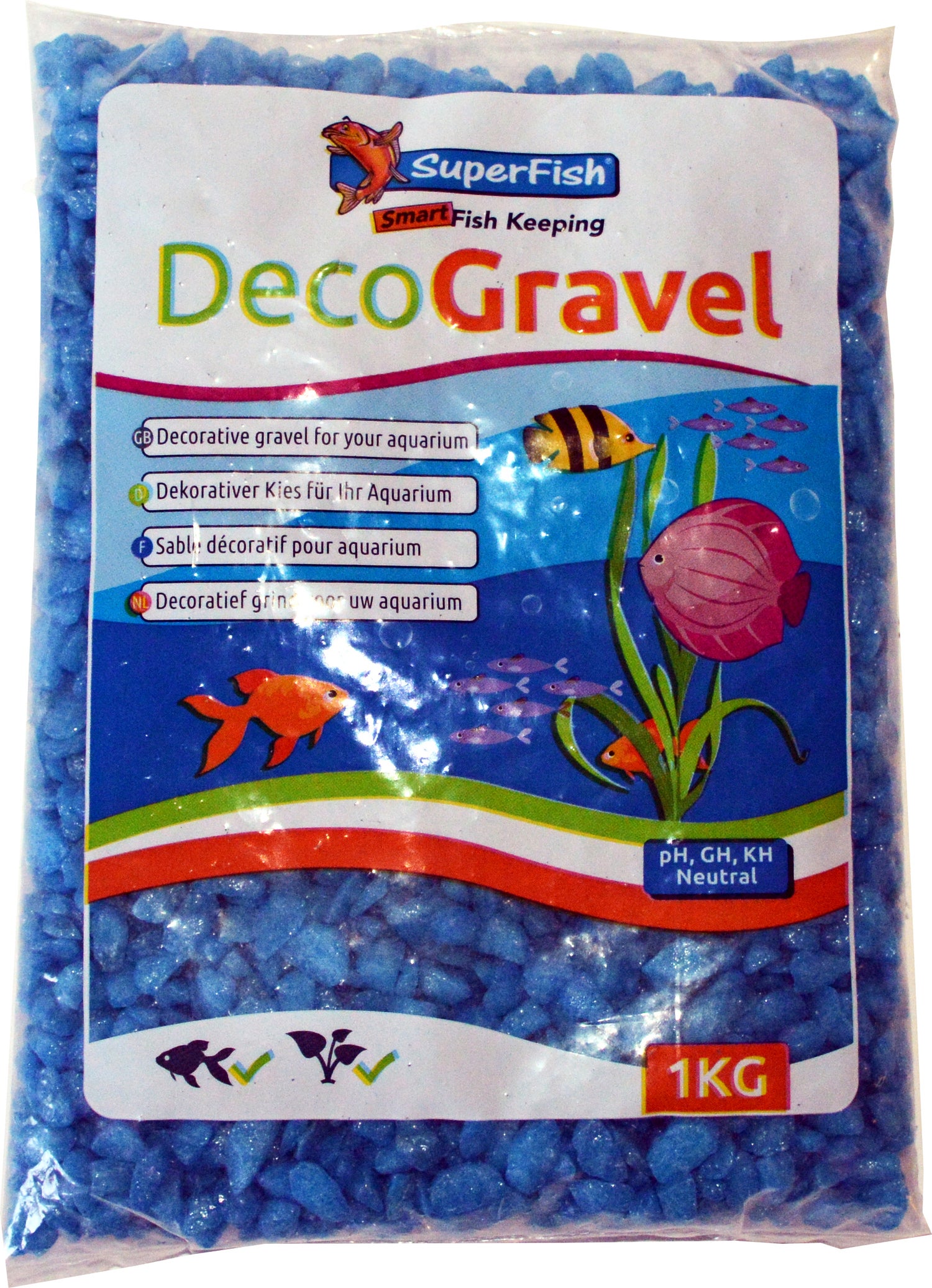 Superfish aquariumgrind Neon blauw 1 kg