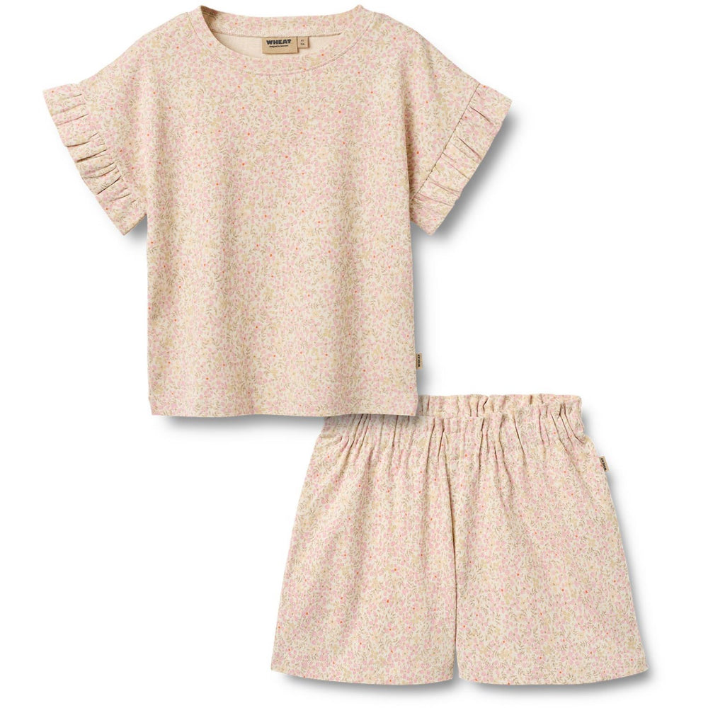 Køb Wheat Coral Flowers Sæt T-shirt & Shorts Ally