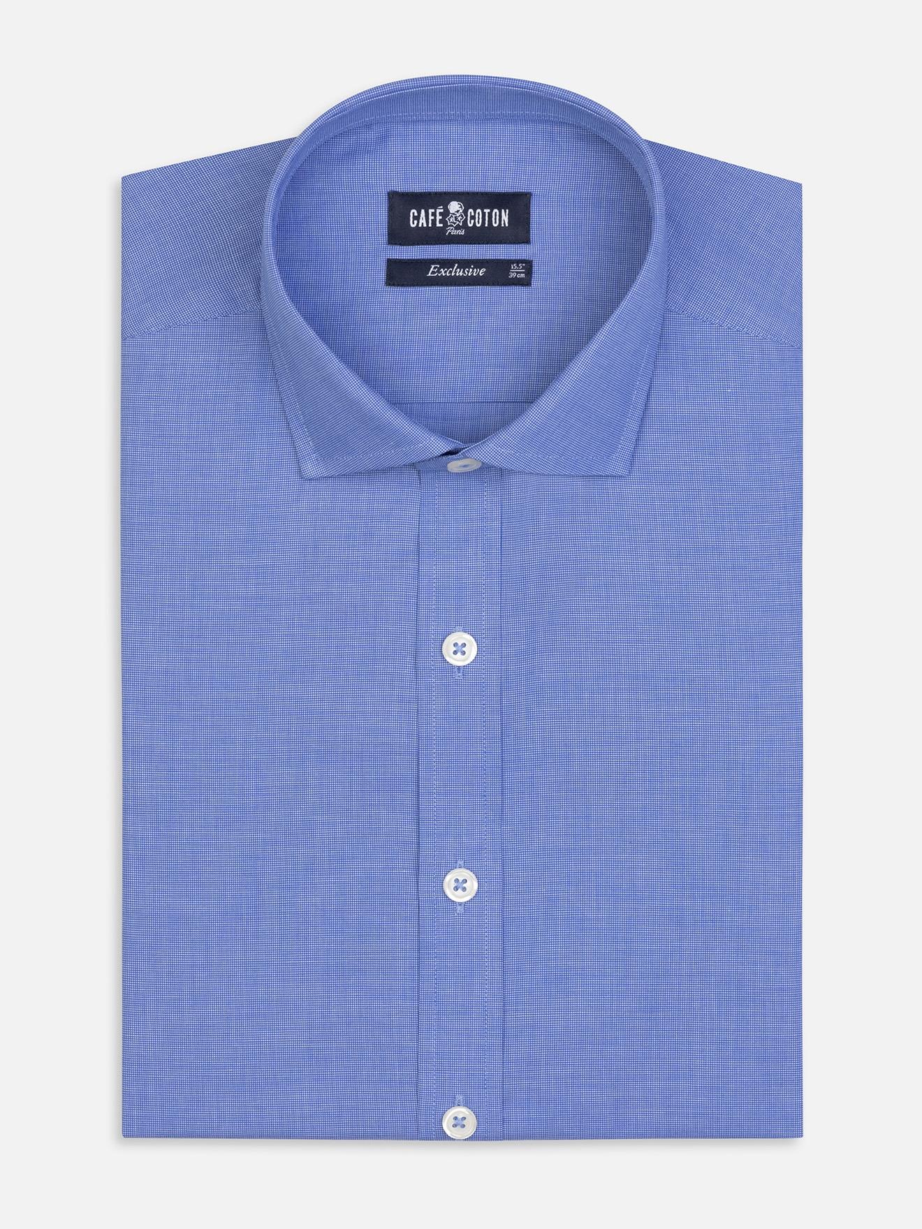 Chemise Daria en popeline bleue