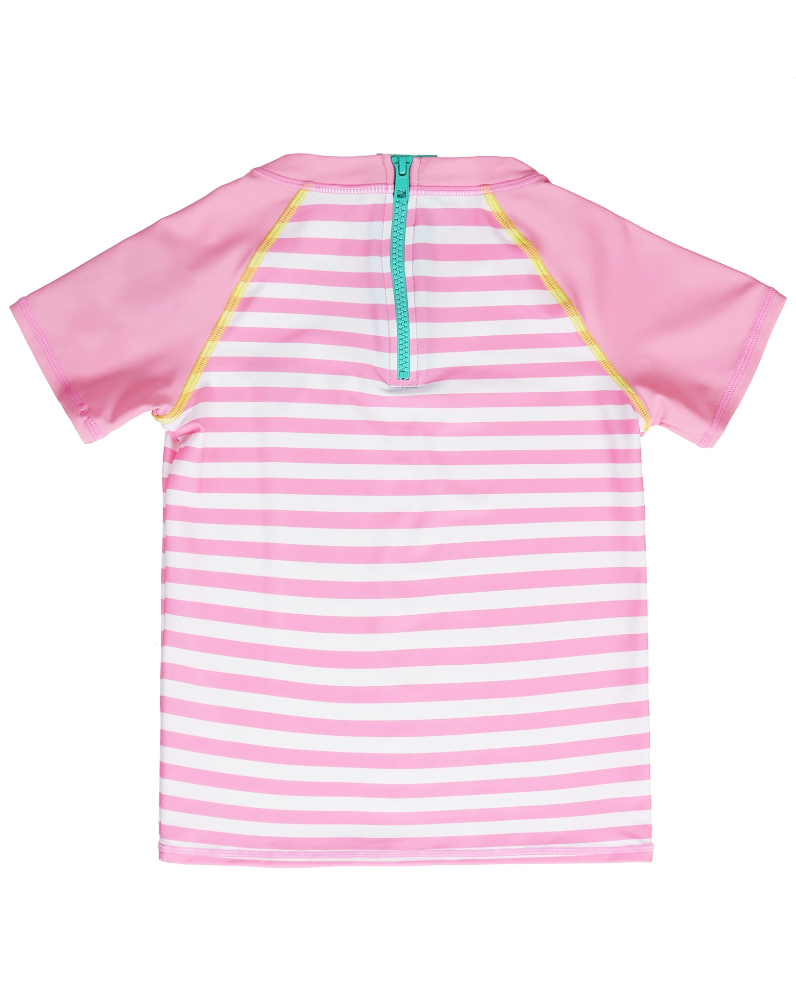 Schwimmshirt HERZ gestreift in pink/weiß