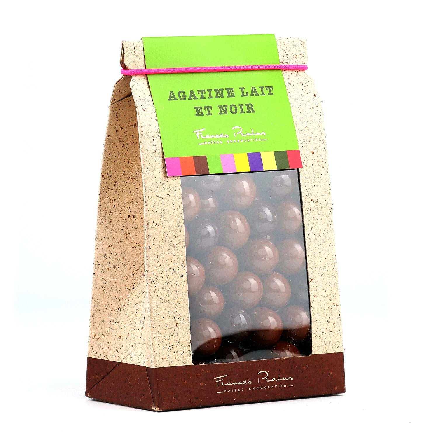 Agatines - Perles de maïs enrobées de chocolat au lait et noir