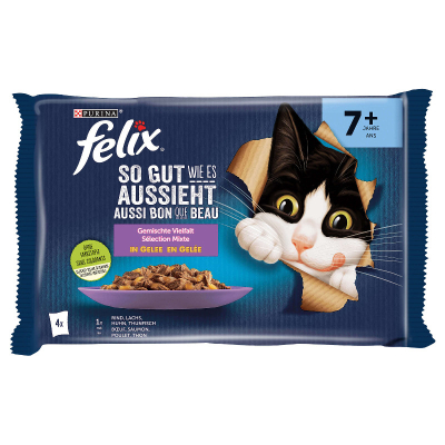 Felix So gut wie es aussieht Gemischte Vielfalt Senior - Rind, Lachs, Huhn, Thunfisch