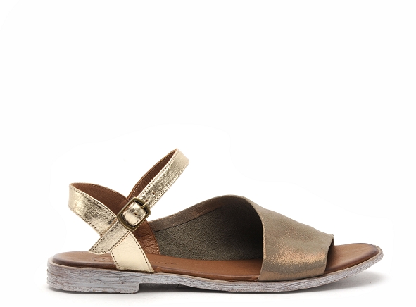 Lune et l autre nu pieds plats femme sandra kaki