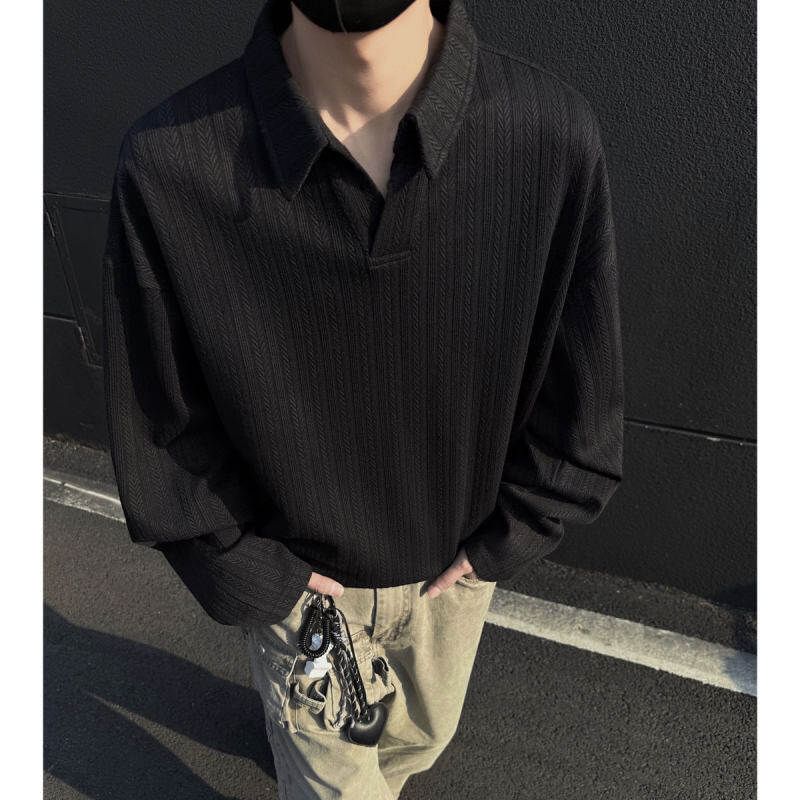 VEAZ - Sweatshirt met kraag en effen textuur