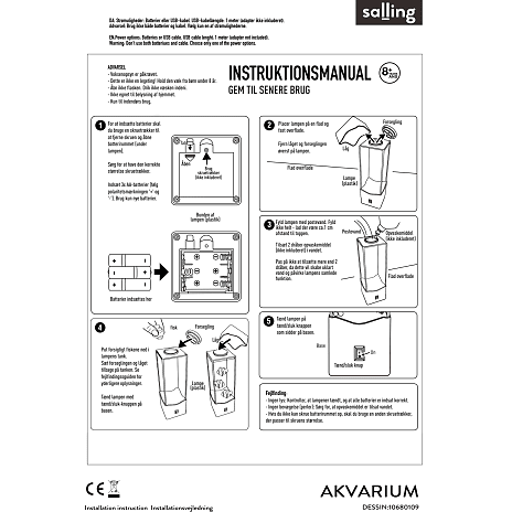 Salling akvarium børnelampe - farveskift