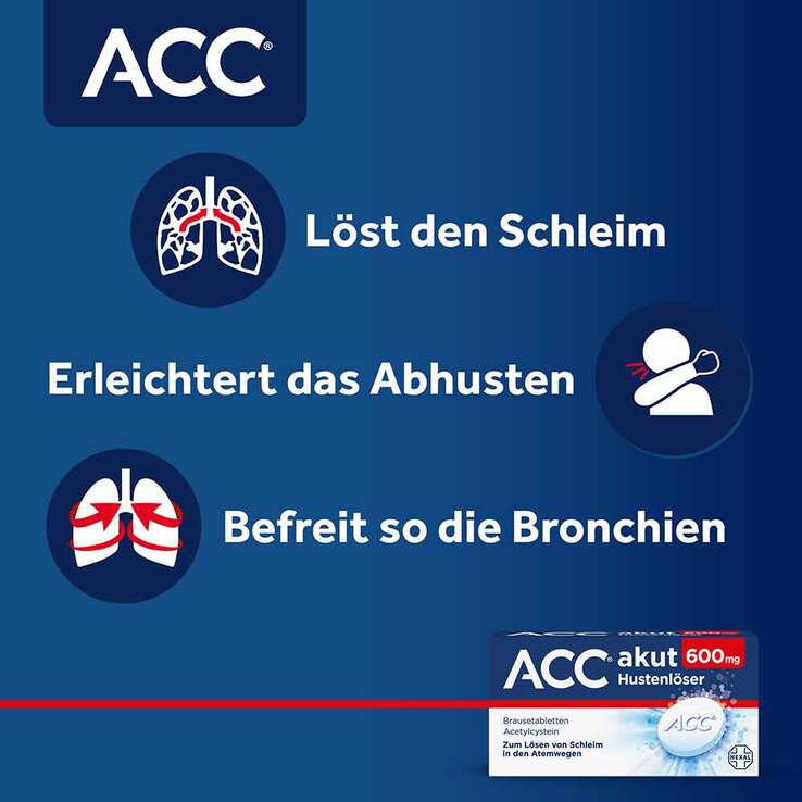 ACC akut 600 mg Hustenlöser, Brausetabletten, 2x40 St