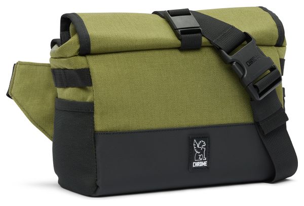 Sacoche de Guidon Chrome Double track Bar Bag Vert Noir