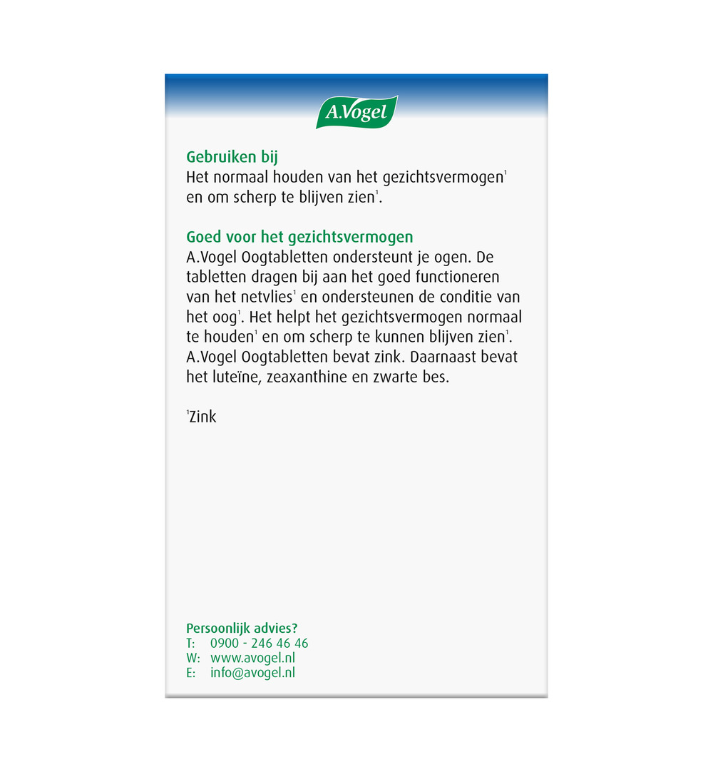 A.Vogel Oog (60 tabletten)