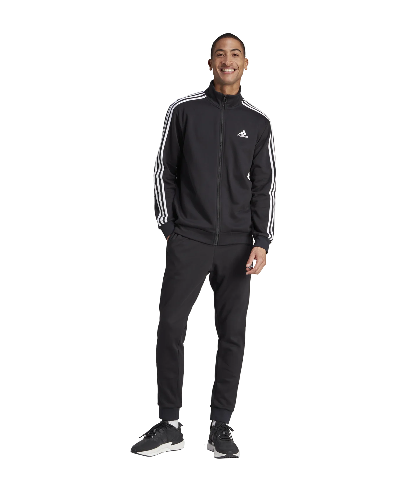 adidas Basic 3S Trainingsanzug Schwarz