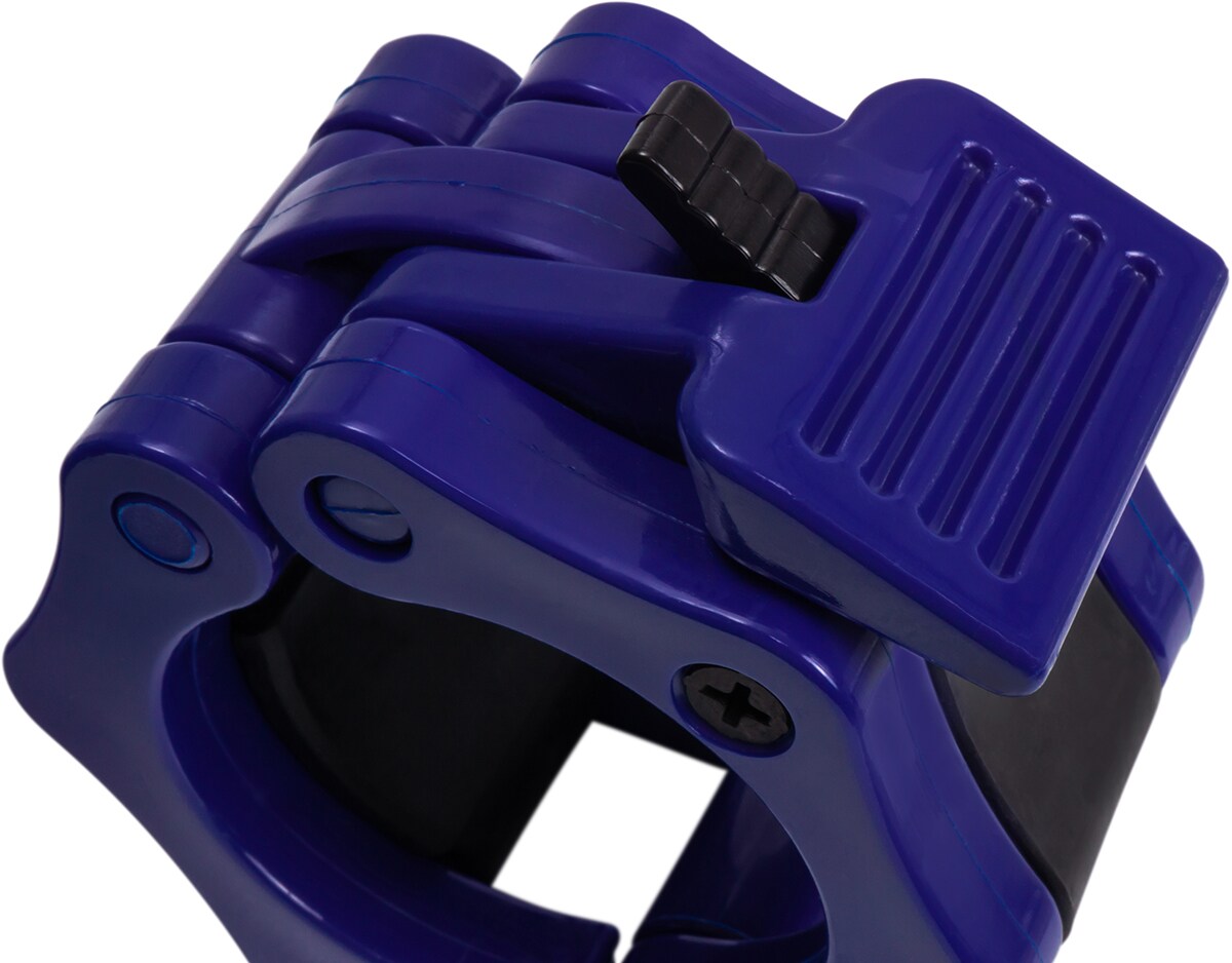 Miweba Sports Hantel-Schnellverschluss, für Olympiastangen mit ø 50/51mm, 2er-Set, Gummibeschichtung (Blau)