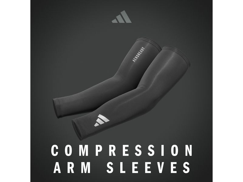 adidas Compression Arm Sleeves Schwarz, S-M Kompressionsärmel für Training und Wettkampf